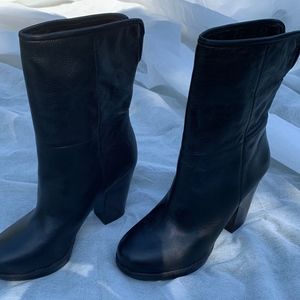 Banana Republic Black Leather Ankle Boots